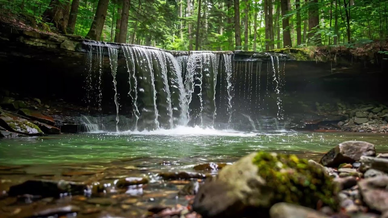 Gentle Piano Music & Water Sounds | Calm Your Mind and Meditate 🌿 Relaxing Sleep Day 1