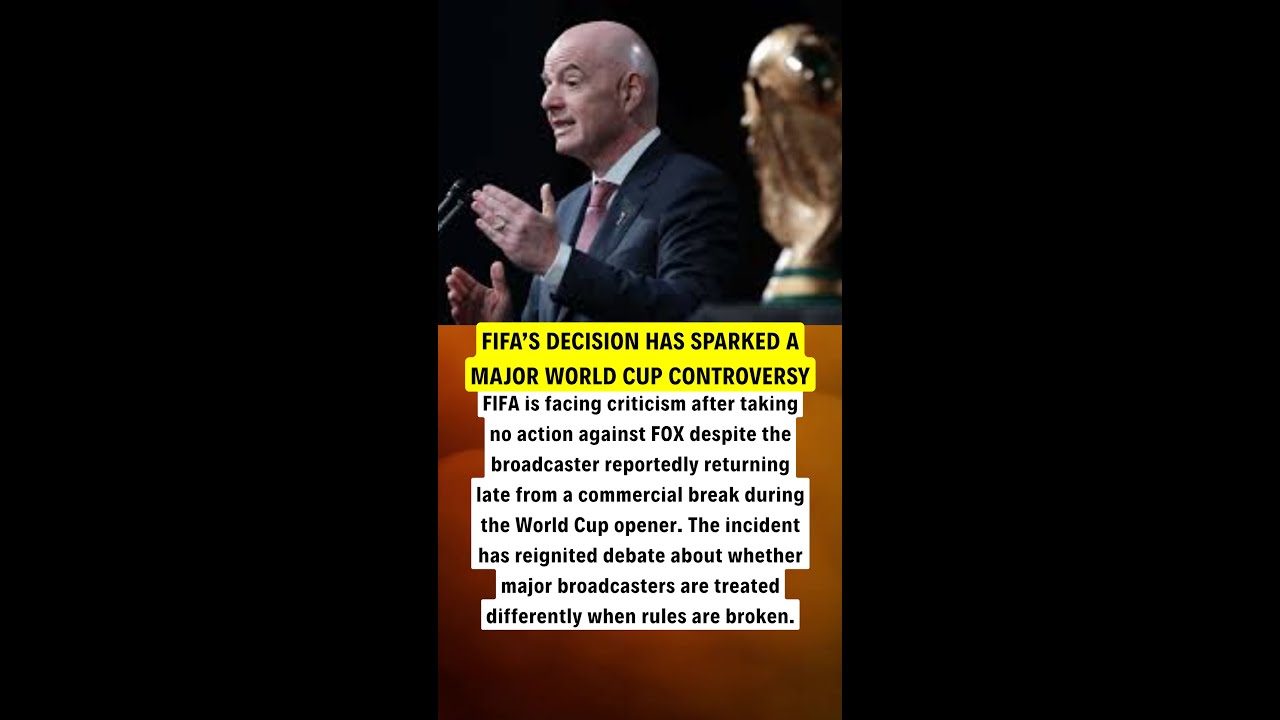 FIFA&rsquo;S DECISION HAS SPARKED A MAJOR WORLD CUP CONTROVERSY