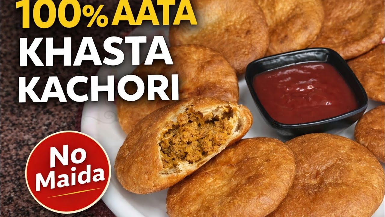 Aata Suji khasta kachori l No maida l Halwai style l step by step Full recipe l