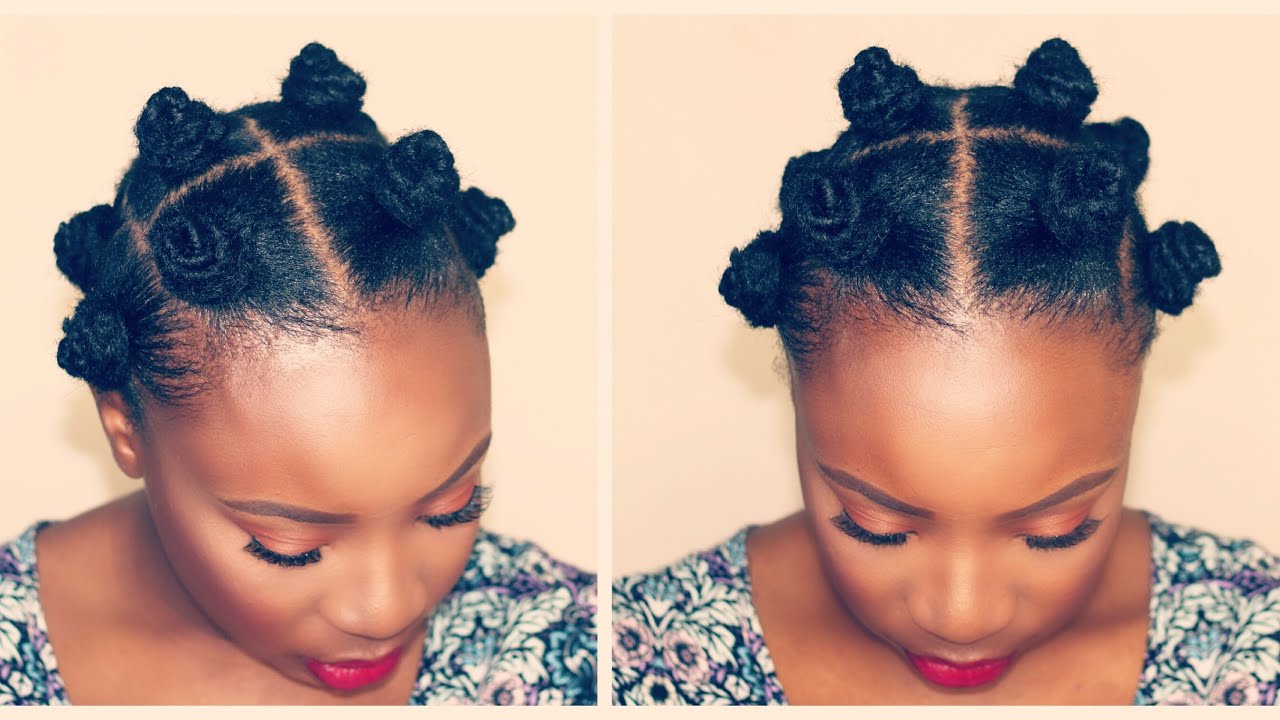 HOW TO | EASIEST BANTU KNOTS SHORT NATURAL HAIR TWA  | Tondie Phophi