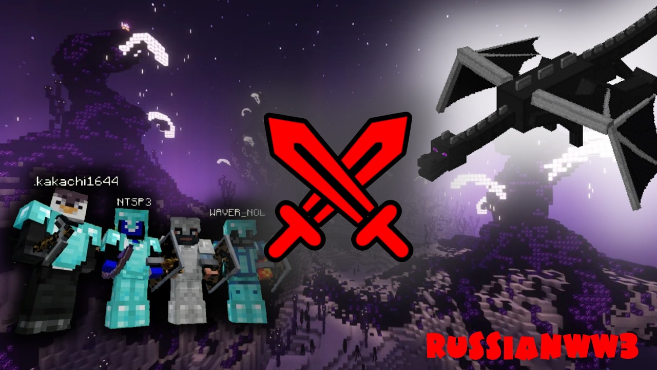We Fought The Ender Dragon! | RussianWW3 server