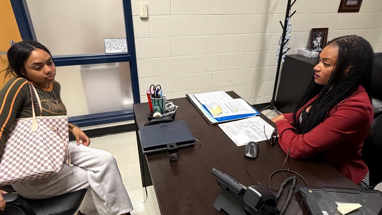 The Assistant Principal checks Faith for telling students “The New AP is a BOP” 