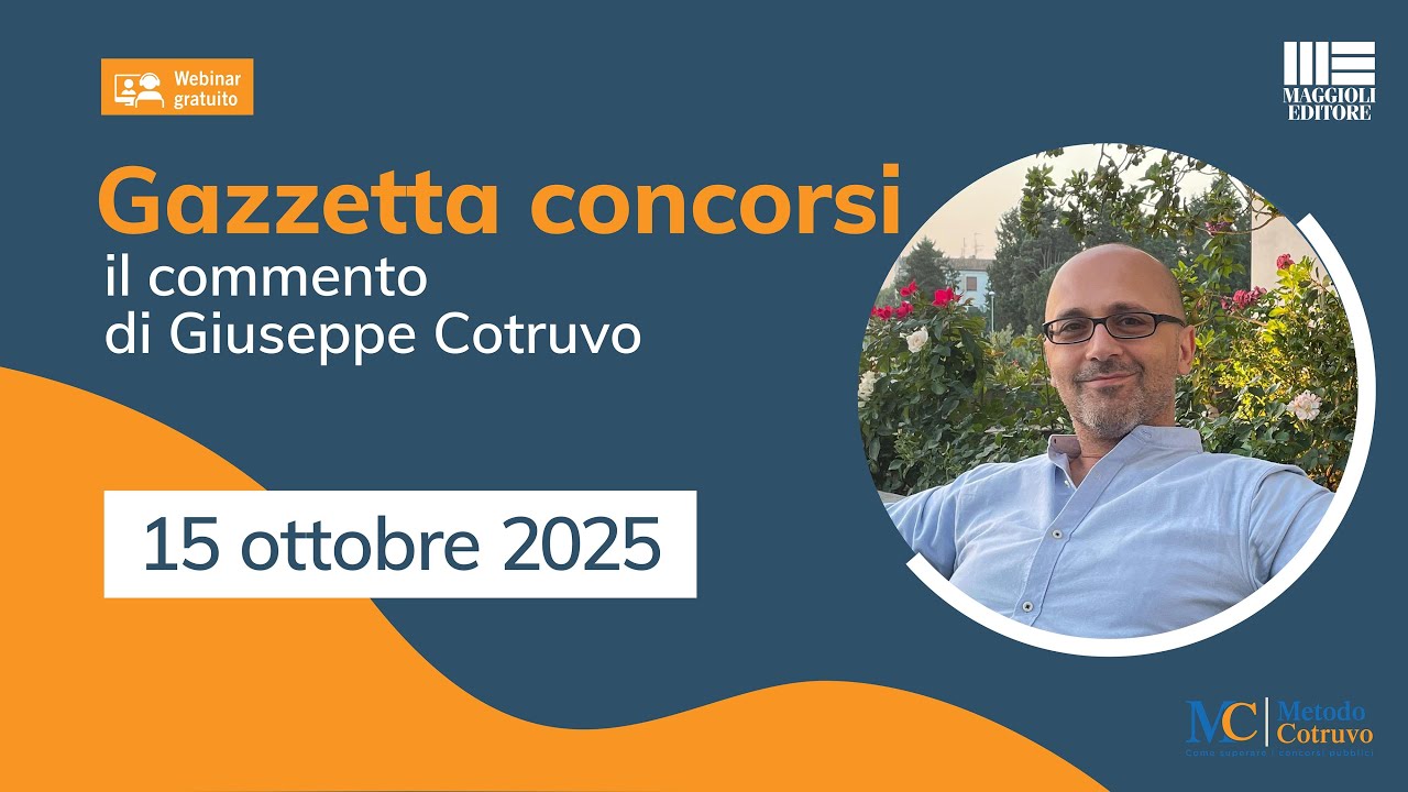 Gazzetta Concorsi 15/10/25: 448 Ispettori vigilanza Inps e Inail, concorso scuola PNRR 3