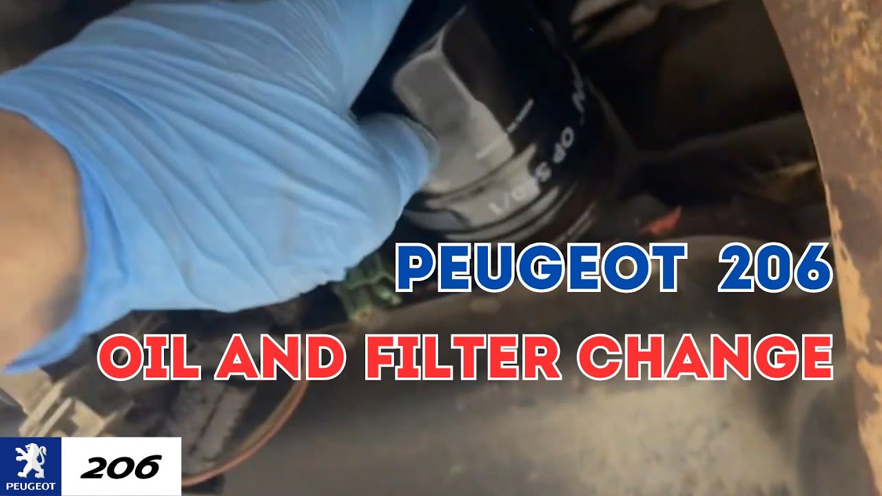 Peugeot 206 1.4 (74 л.с.) – Замена масла и масляного фильтра своими руками 🔧