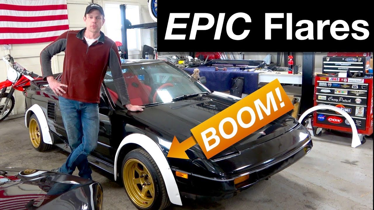 У девушки БЕДРА! | ЭПИЧЕСКАЯ установка расширителей крыльев на Toyota MR2!