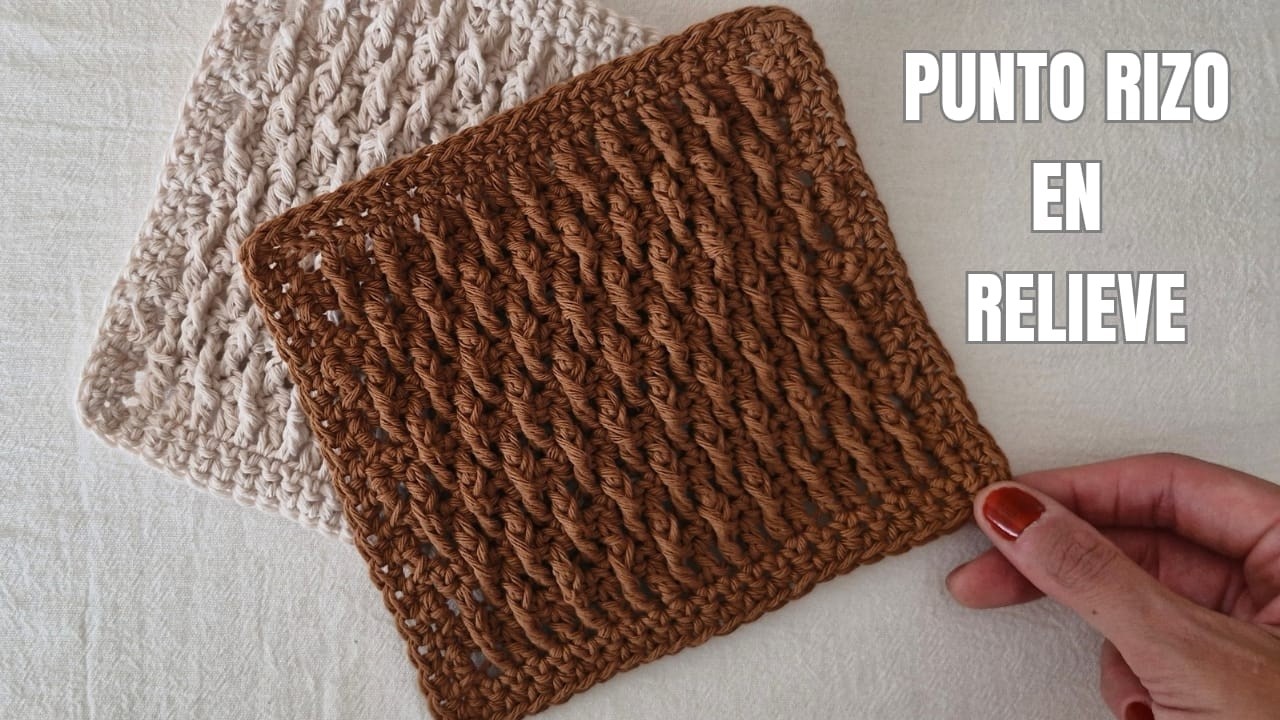 Como Tejer Punto Rizo en Relieve a Crochet