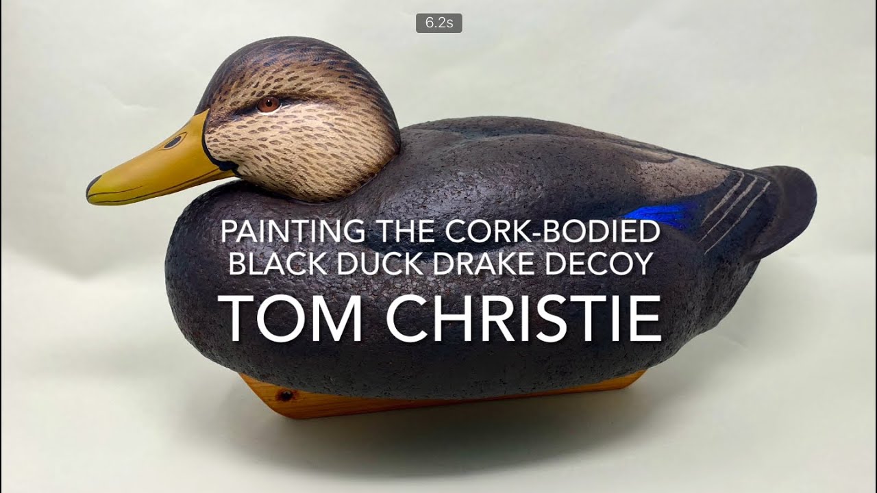 Painting a Black Duck Drake Gunning Decoy