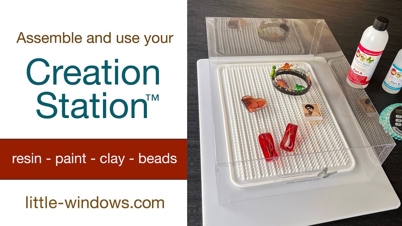 Resin Tool - CREATION STATION - workspace for resin / other crafts - protects projects during setup!