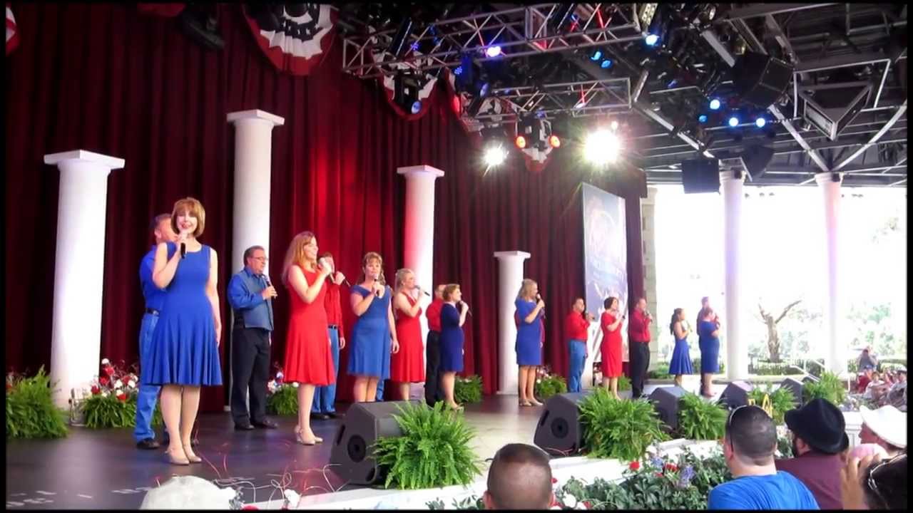 Epcot Voices Of Liberty Show On July 4 2013 American Gardens Theatre