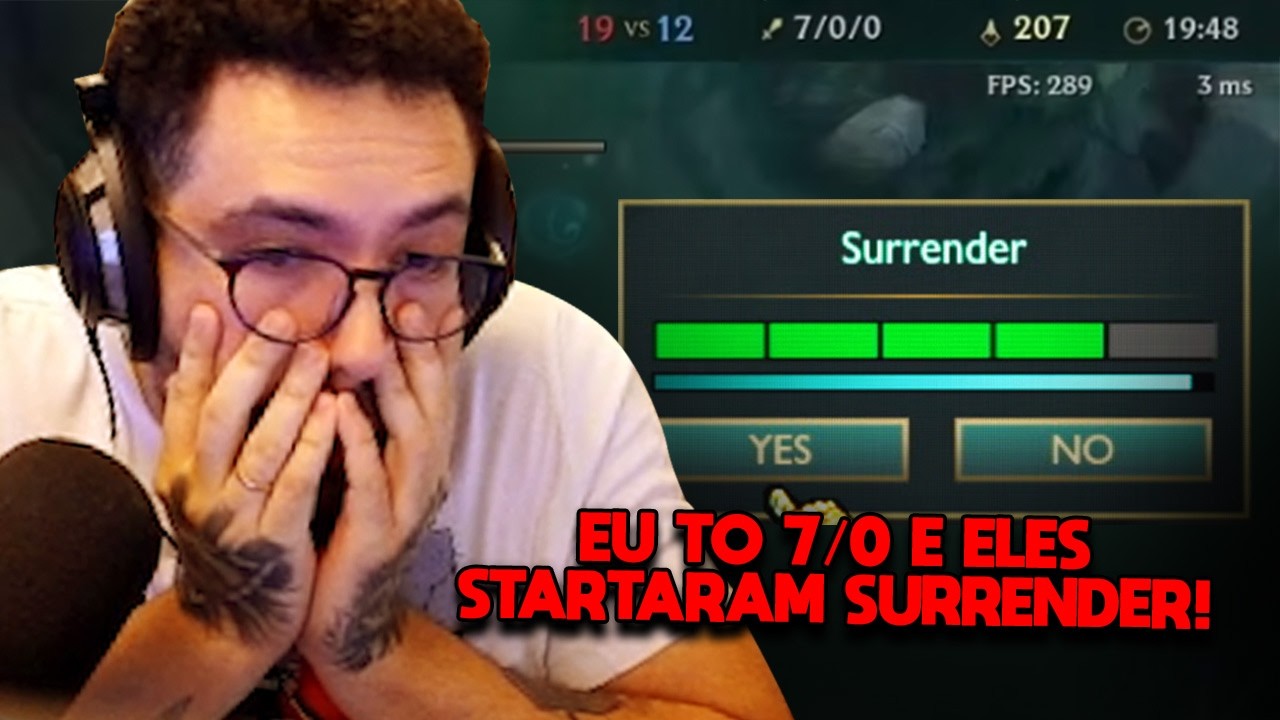 EU TO 7/0 E MEU TIME STARTOU SURRENDER!