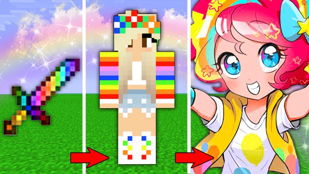 🌈КАК МЕНЯЛАСЬ ДЕВУШКА РАДУЖНЫЙ МЕЧ И ЕЁ ЖИЗНЕННЫЙ ЦИКЛ МАЙНКРАФТ!