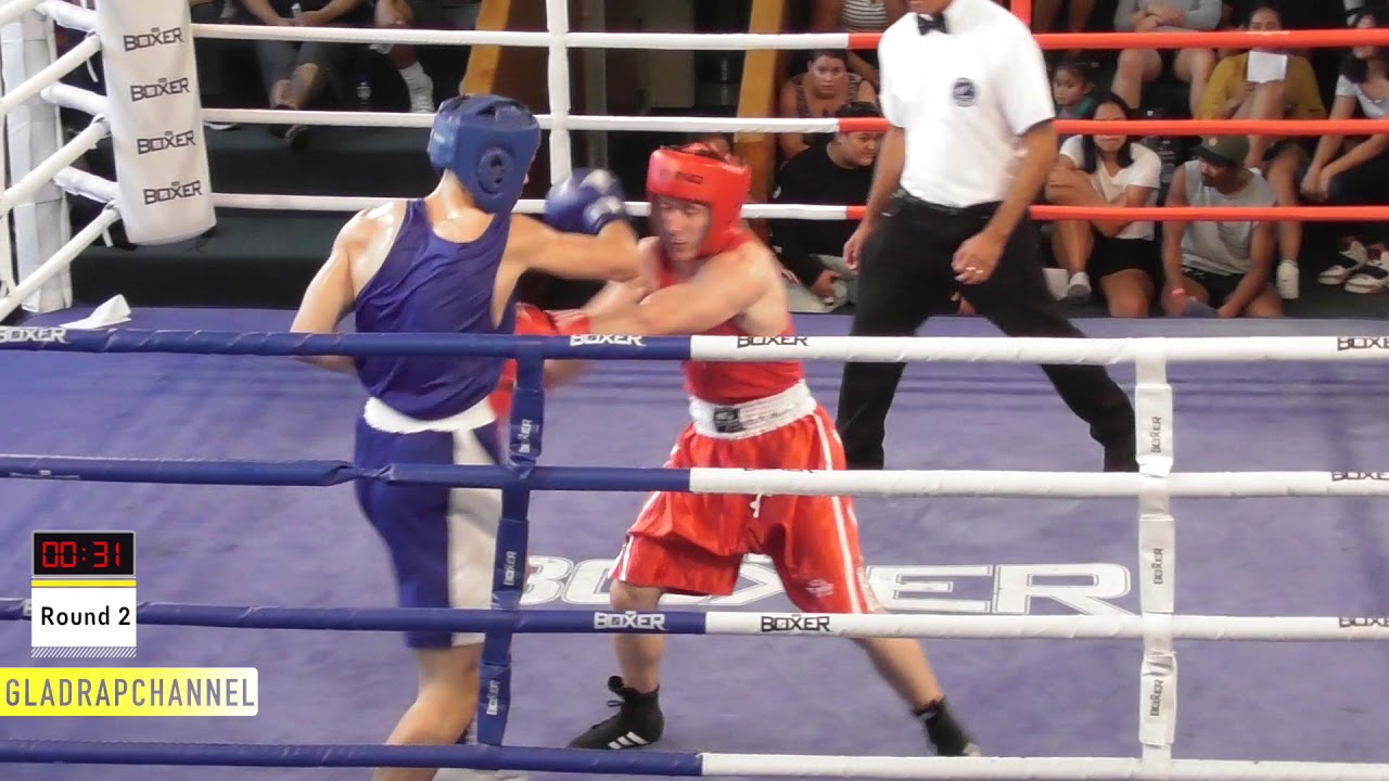 Fight 14: Leon Budgeon vs John Santos - Akld Amateur Boxing Tournament @ ABA 24Feb18
