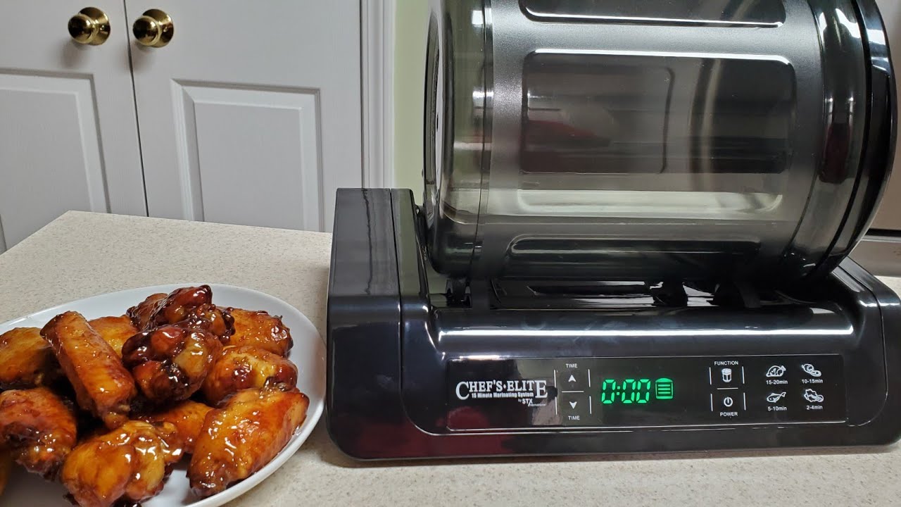 Chef's Elite 15 Minute Meat & Vegetable Vacuum Marinator with Auto Shut Off and Free Meat Tenderizer