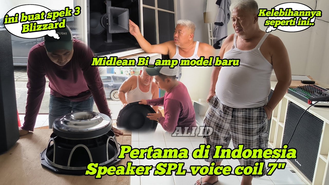 Kejutan !! Abah Aliong tunjukkan speaker baru SPL AUDIO coil 7 inch dan box midlean bi-amp baru
