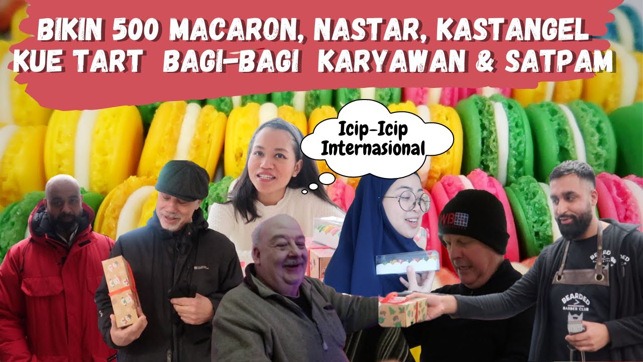 Bikin 500 Macarons Dan Nastar Dibagi-Bagi Ke Karyawan & Satpam, Orderan kastangel Dadakan.