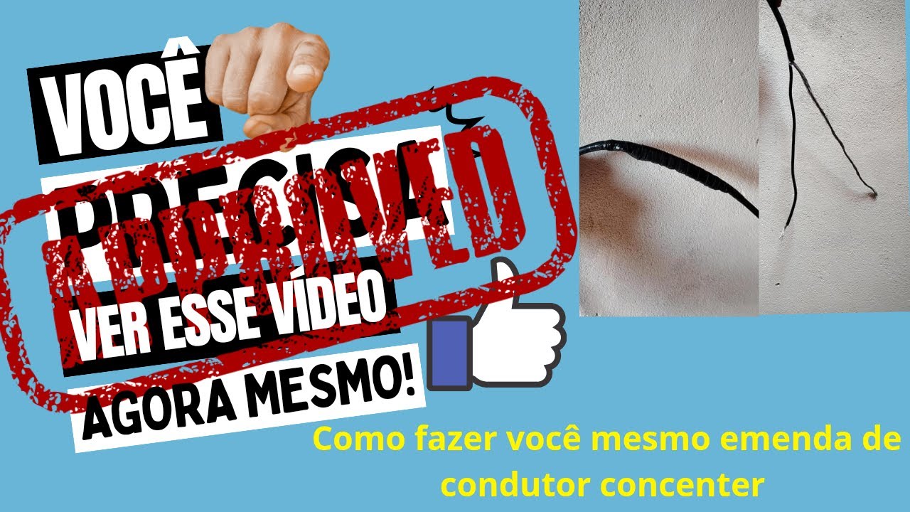 💯✅ como Fazer emenda de condutor/cabo concentrico de alumínio ou cobre👍