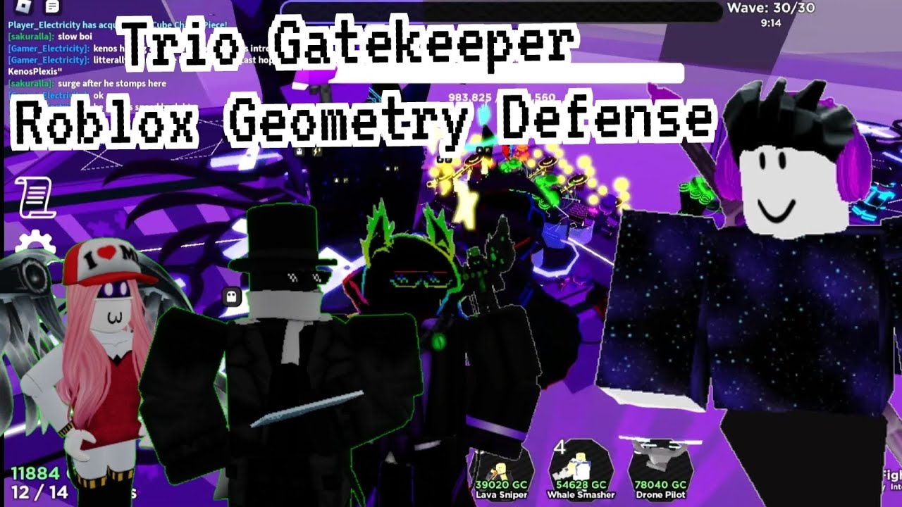 Trio Gatekeeper (Full Run) Roblox Geometry Defense feat. @sakuralla8303
