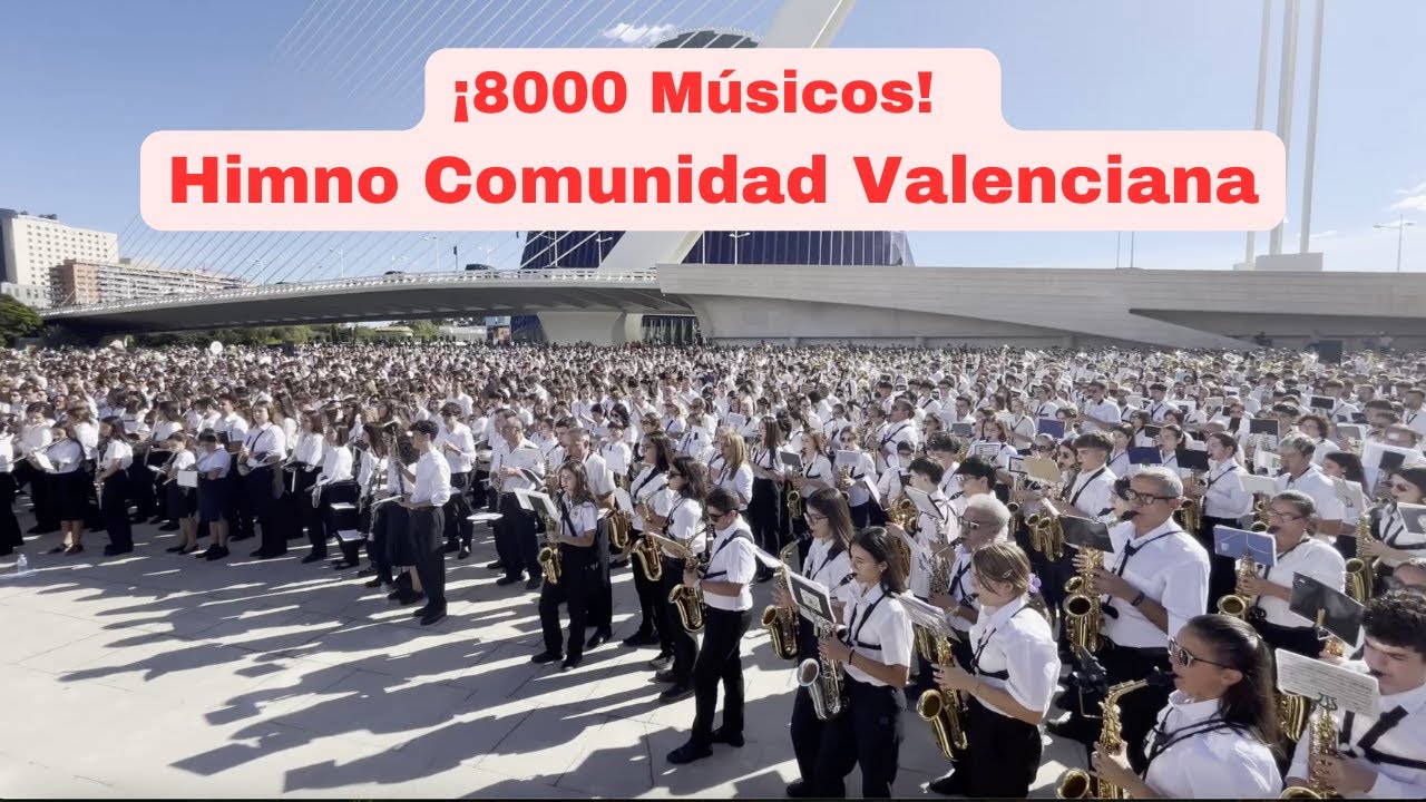 🎶🎺 Miles de Músicos Tocan Juntos el Himno de la Comunidad Valenciana!