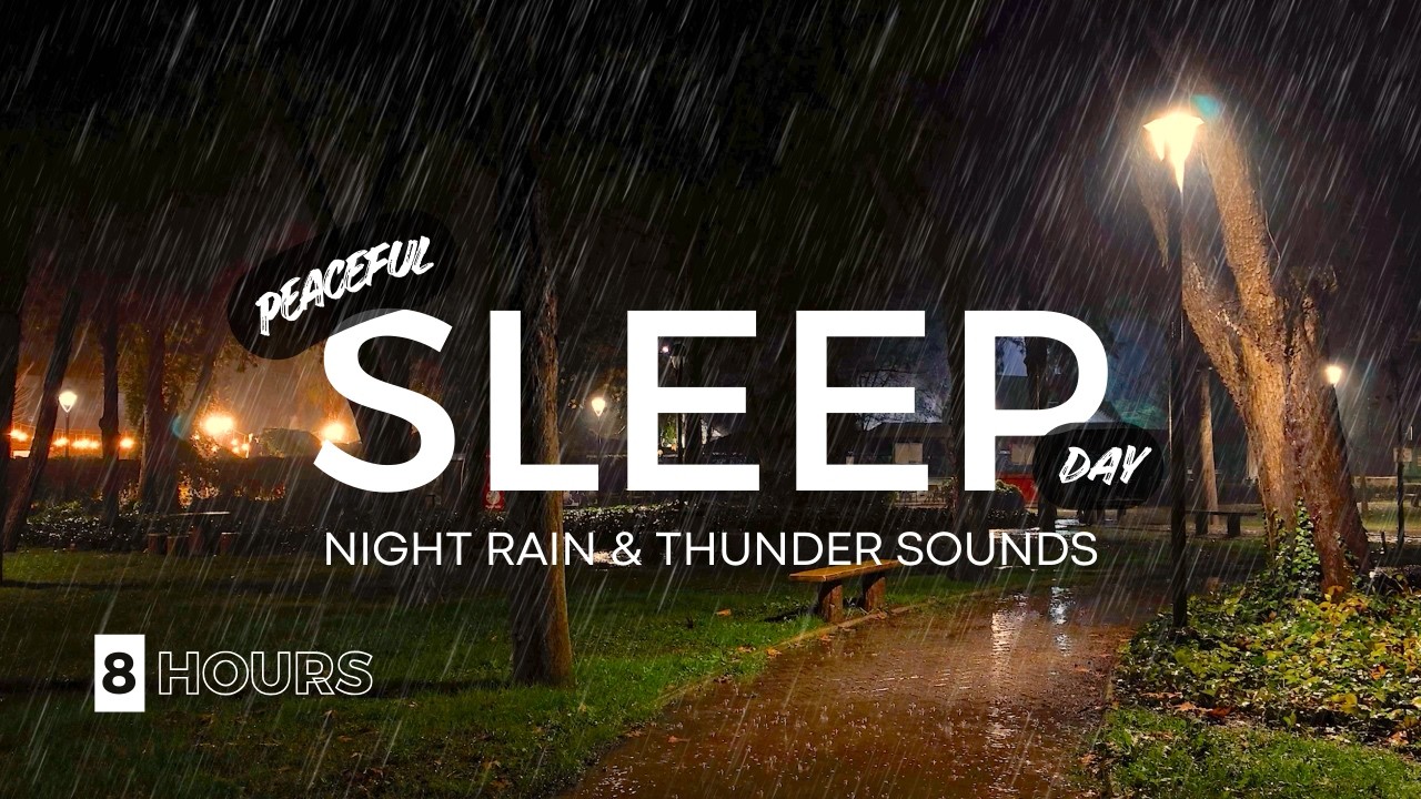 🌧️ Heavy Night Rain with Thunder 💤 | Deep Sleep & Stress Relief