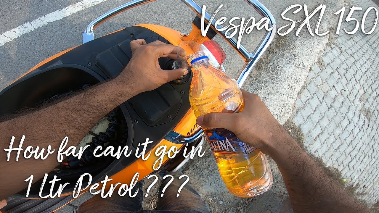 Vespa Mileage Test in 1 Litre Petrol