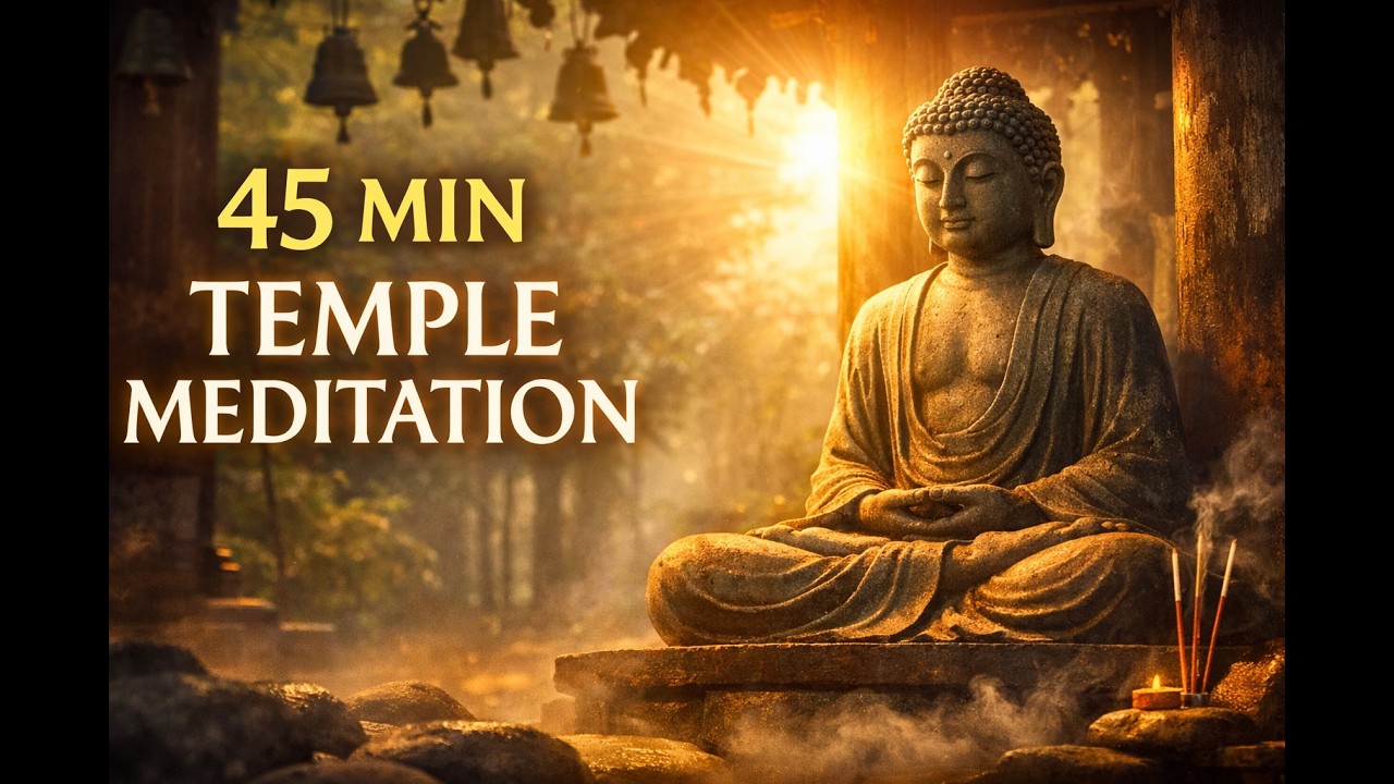 45 Minute Temple Meditation | 452Hz Healing Music for Deep Calm