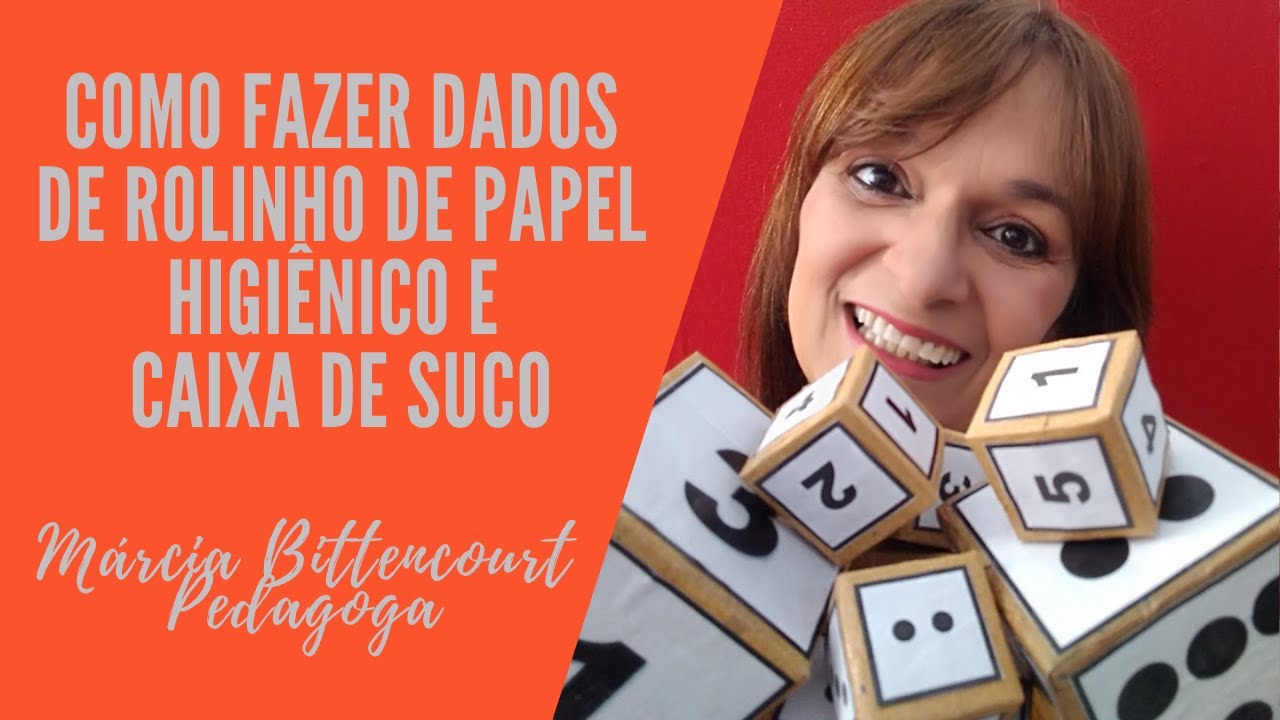COMO FAZER DADOS DE ROLINHO DE PAPEL HIGIÊNICO E CAIXA DE SUCO