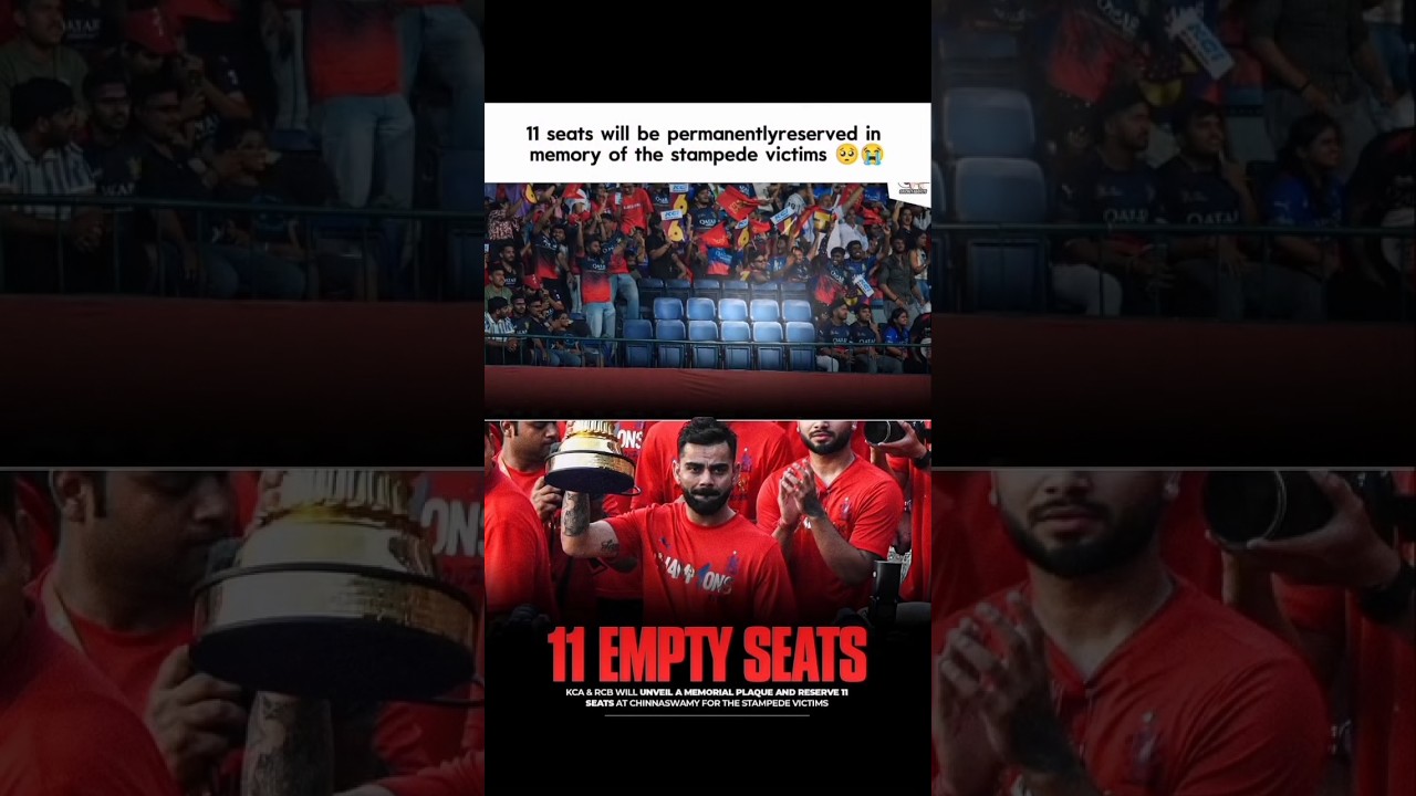11 seats👀 will be permanently reserved👏 in the memory of stampede victims. #rcb #stampede #victims