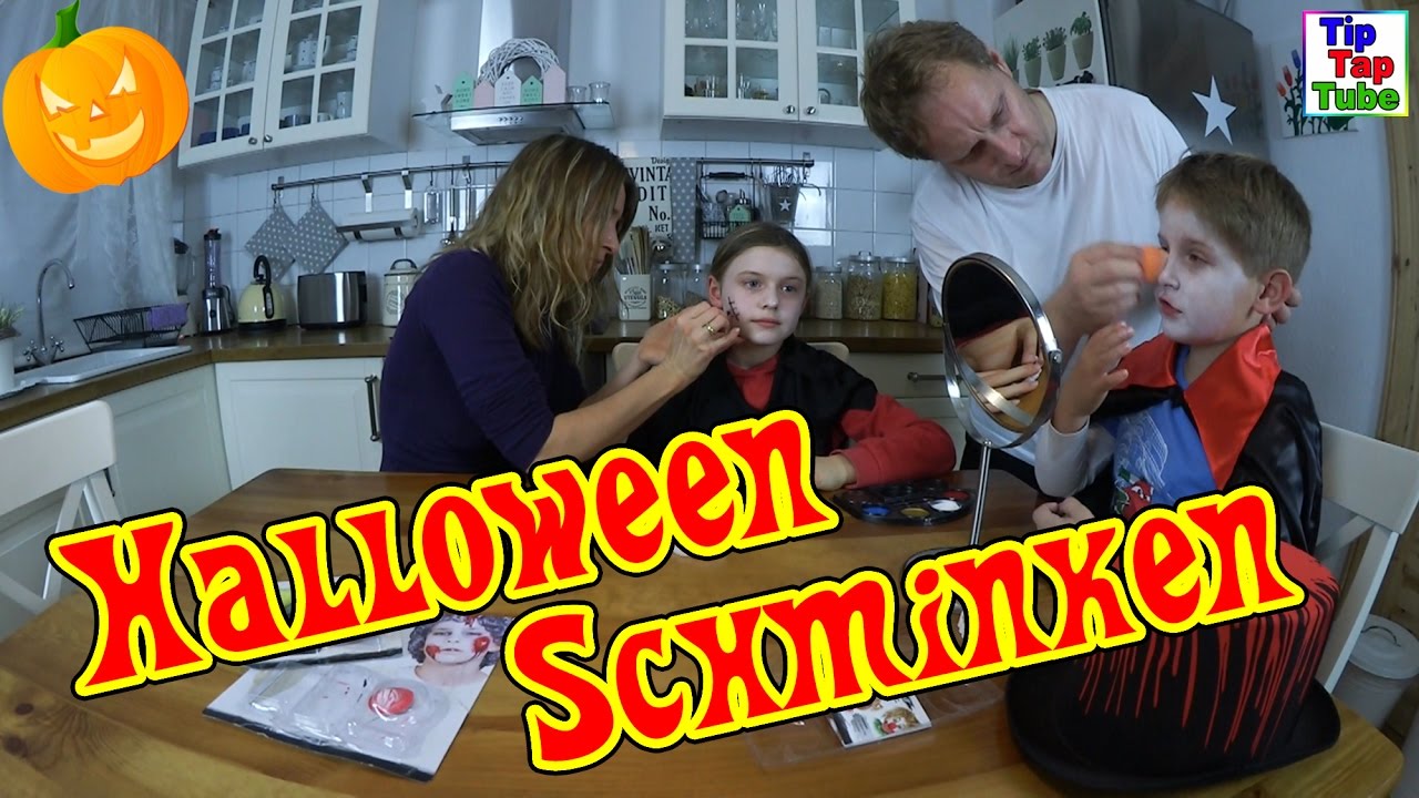 Halloween Schminken und Verkleiden als Hexe, Vampir, Dracula und Dämon DIY TipTapTube Vlog