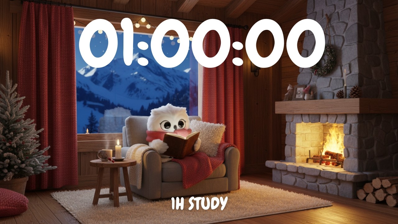 Relax & Study Lofi 📚 1 Hour Cozy Winter Night (No Distractions)