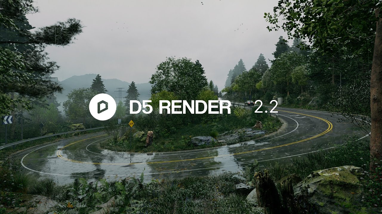 D5 Render 2.2 NOW Available｜Snow and Rain, Decals, Layer, enhanced emissive material, GI for plants