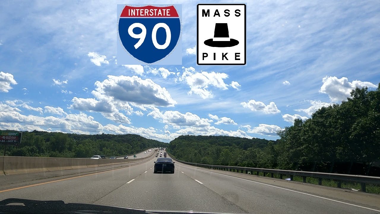 ⁴ᴷ⁶⁰ Driving Massachusetts Turnpike (Interstate 90) from Westborough, MA to Millbury, MA
