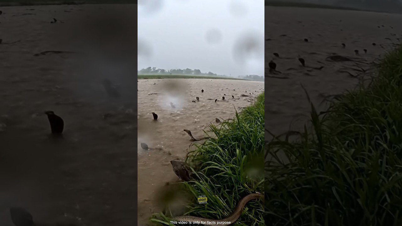 China Flood 🌊 Snakes 🐍