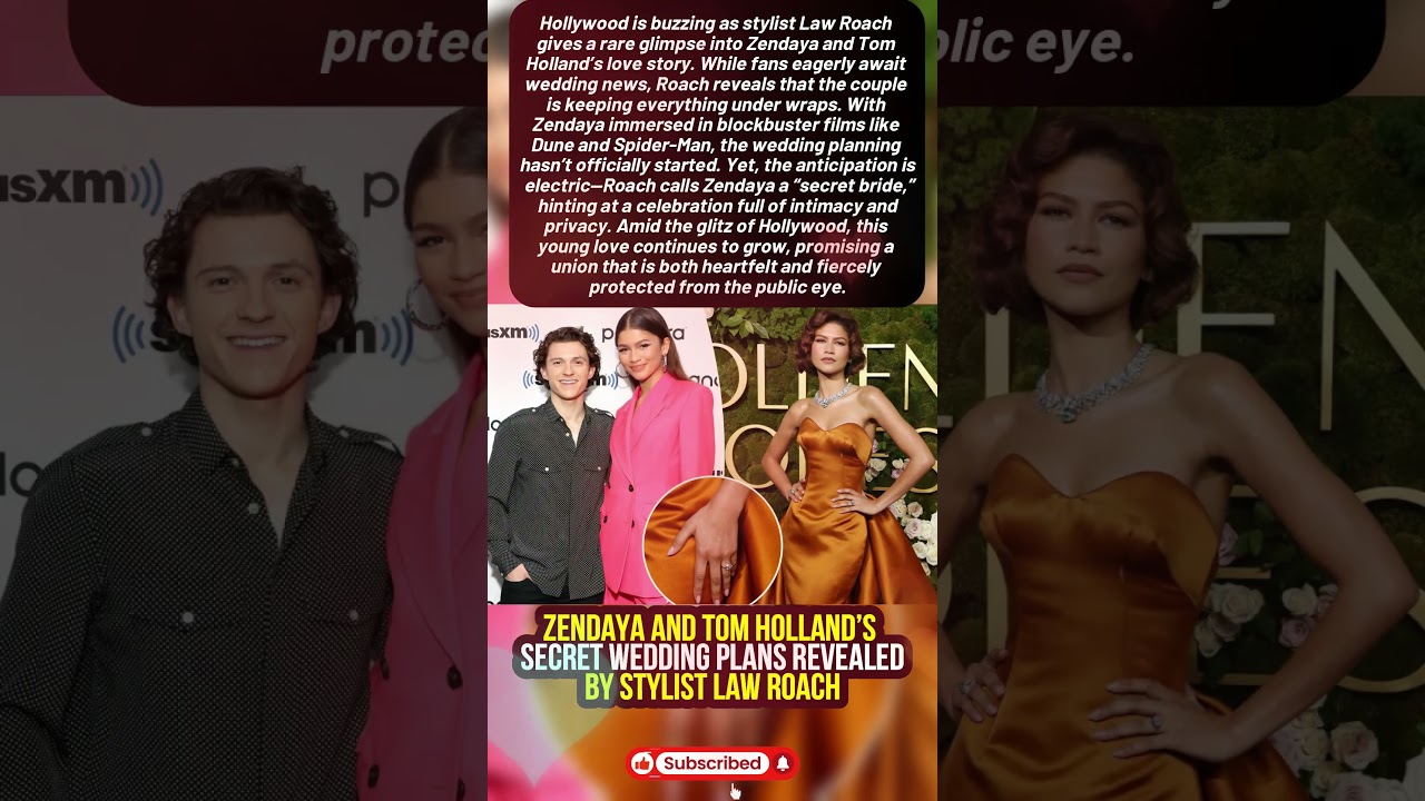Zendaya and Tom Holland&rsquo;s Secret Wedding Plans Revealed by Stylist Law Roach