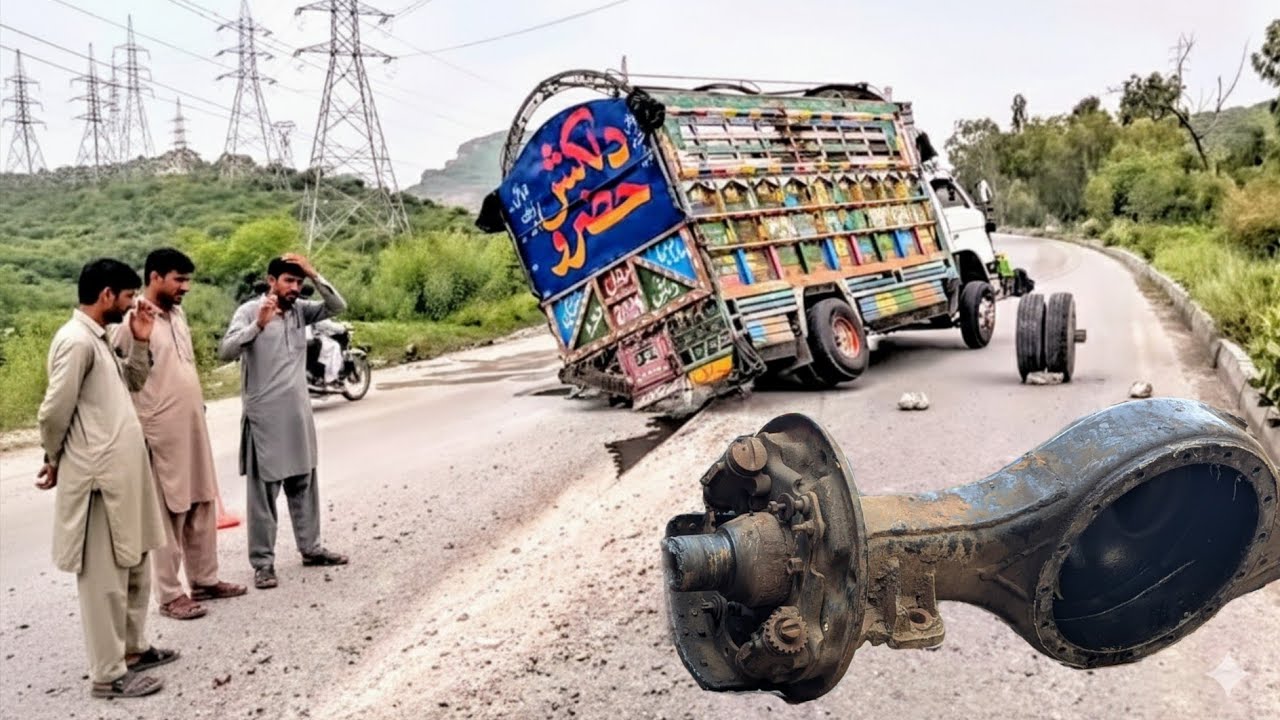 Pakistani Mechanic Recovers Truck Real Wheel Axel From Scrapyard Fixing a Shattered Axle Miles