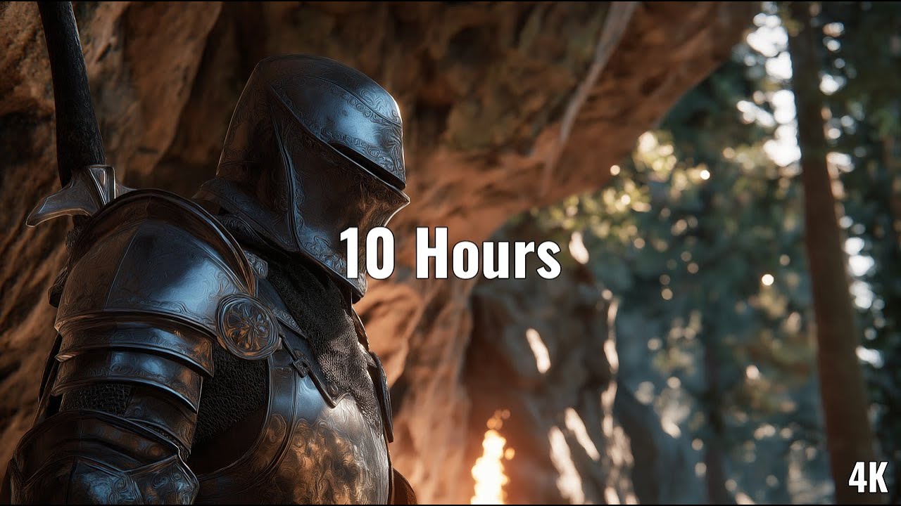 [Rev] Your Guardian: 4K Knight in the Rain Ambience | Dark Ambient for Study & Focus (10 Hours)