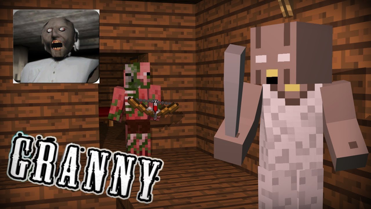 GRANNY HORROR GAME CHALLENGE - Horror Minecraft Animation