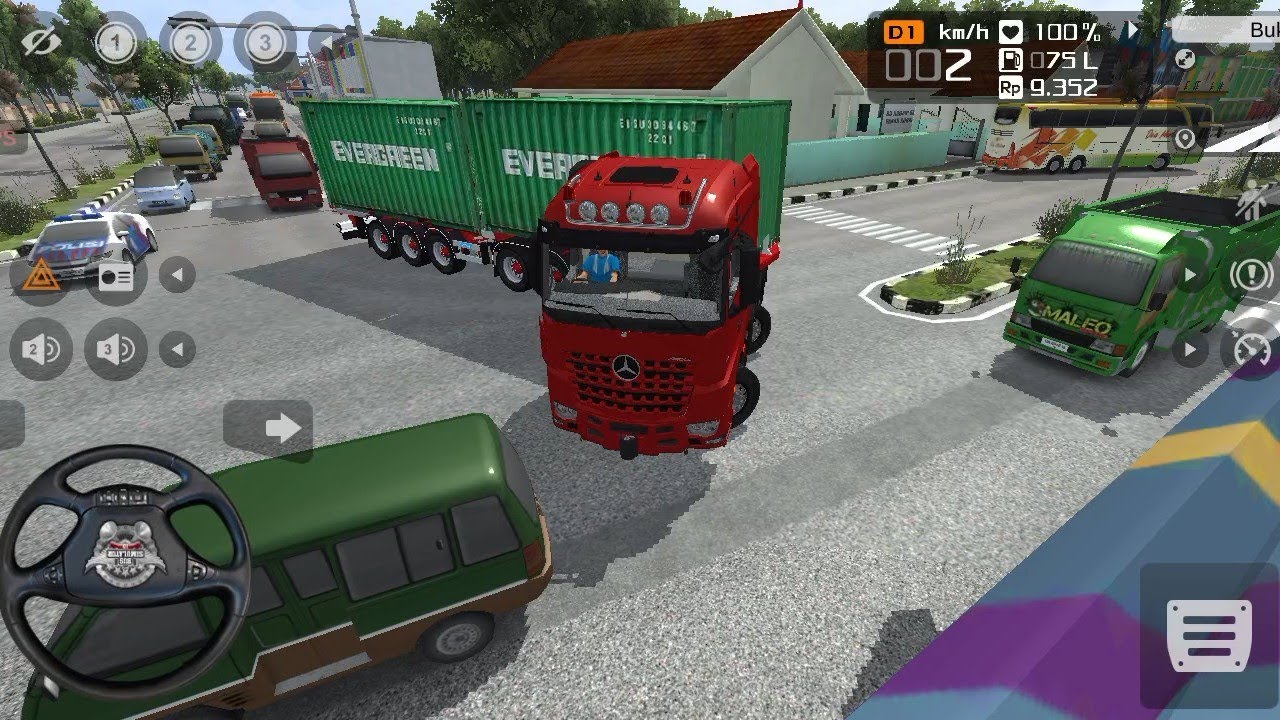 EXTREME DOUBLE CONTAINER TRUCK DRIVE FROM CITY TO DANGEROUS MOUNTAIN SINGLE ROADS | BUS SIMULATOR
