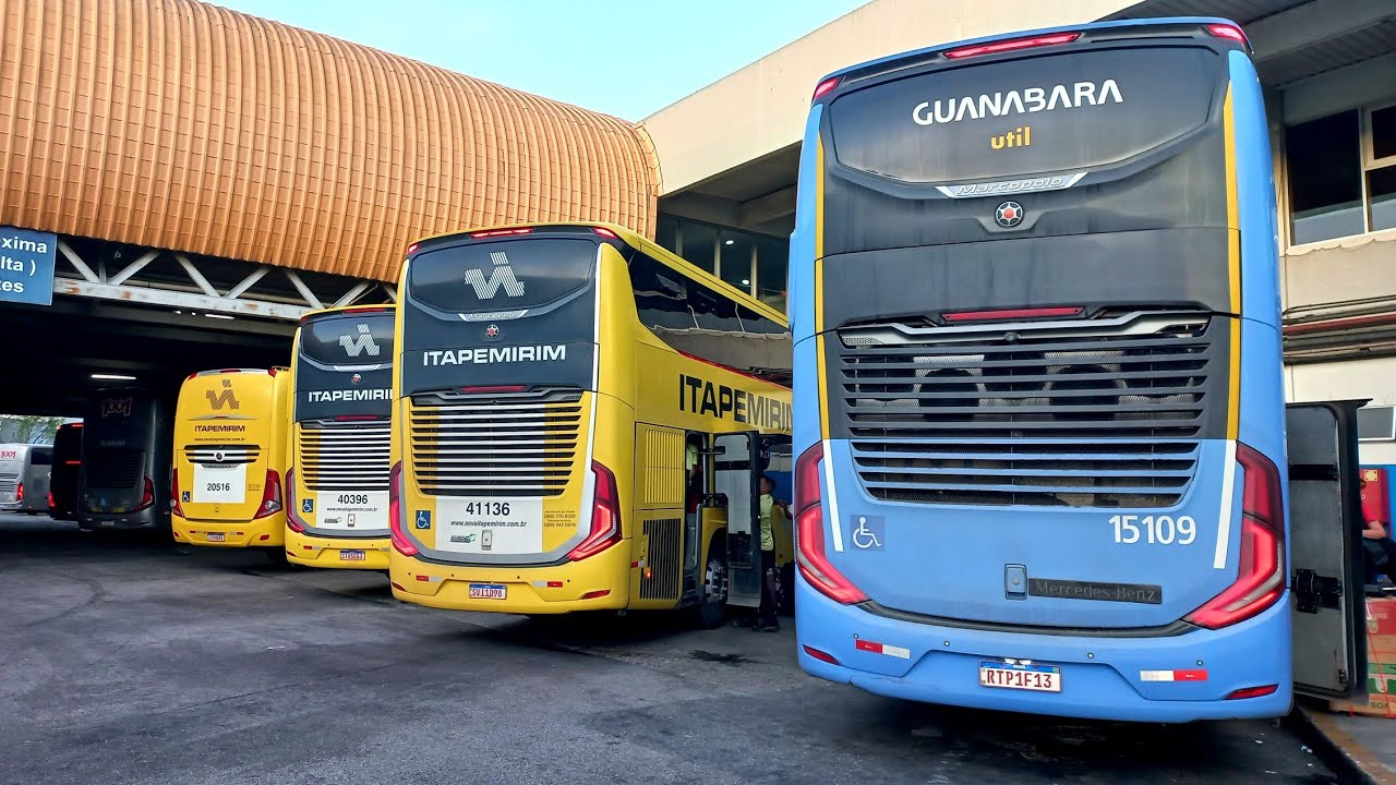 RODOVIÁRIA DO RIO | MOVIMENTAÇÃO DE ÔNIBUS COM A NOVA ITAPEMIRIM DOMINANDO 