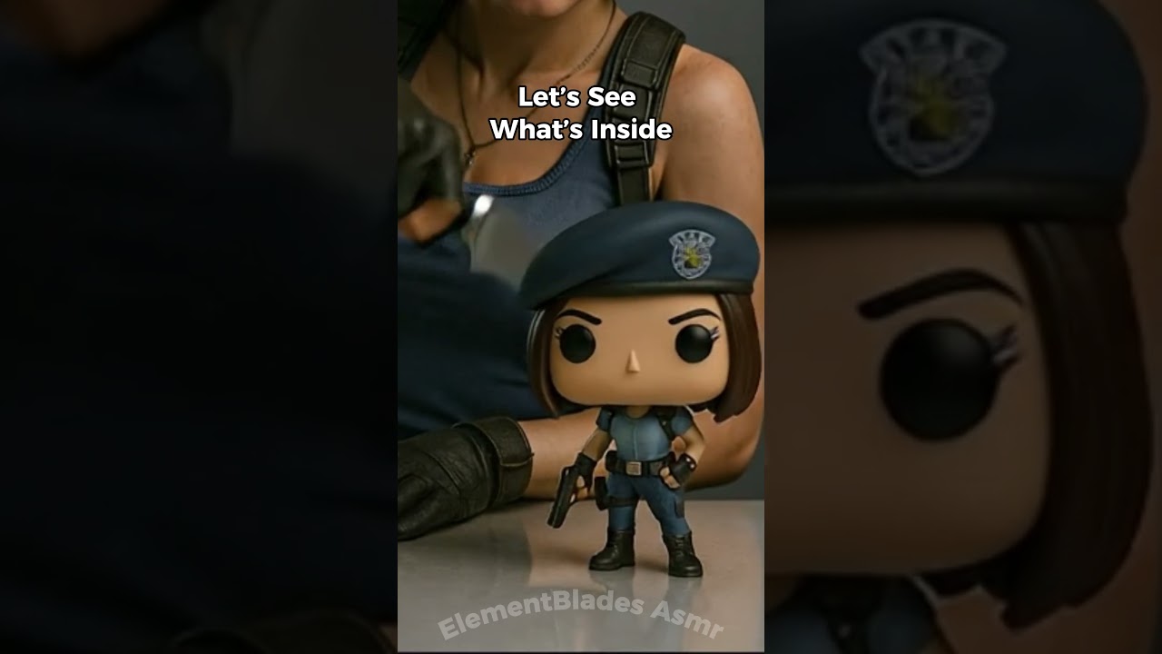ASMR Cutting Jill Valentine Funko Pop in Half | T-Virus Secret Inside 💉🔪