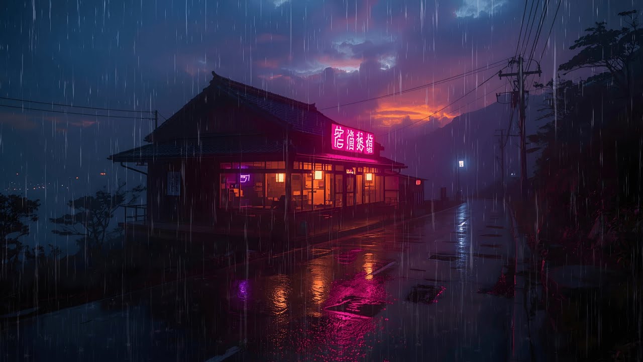 Classic Tokyo Rain Quiet Sunset — Focus Music (BGM)