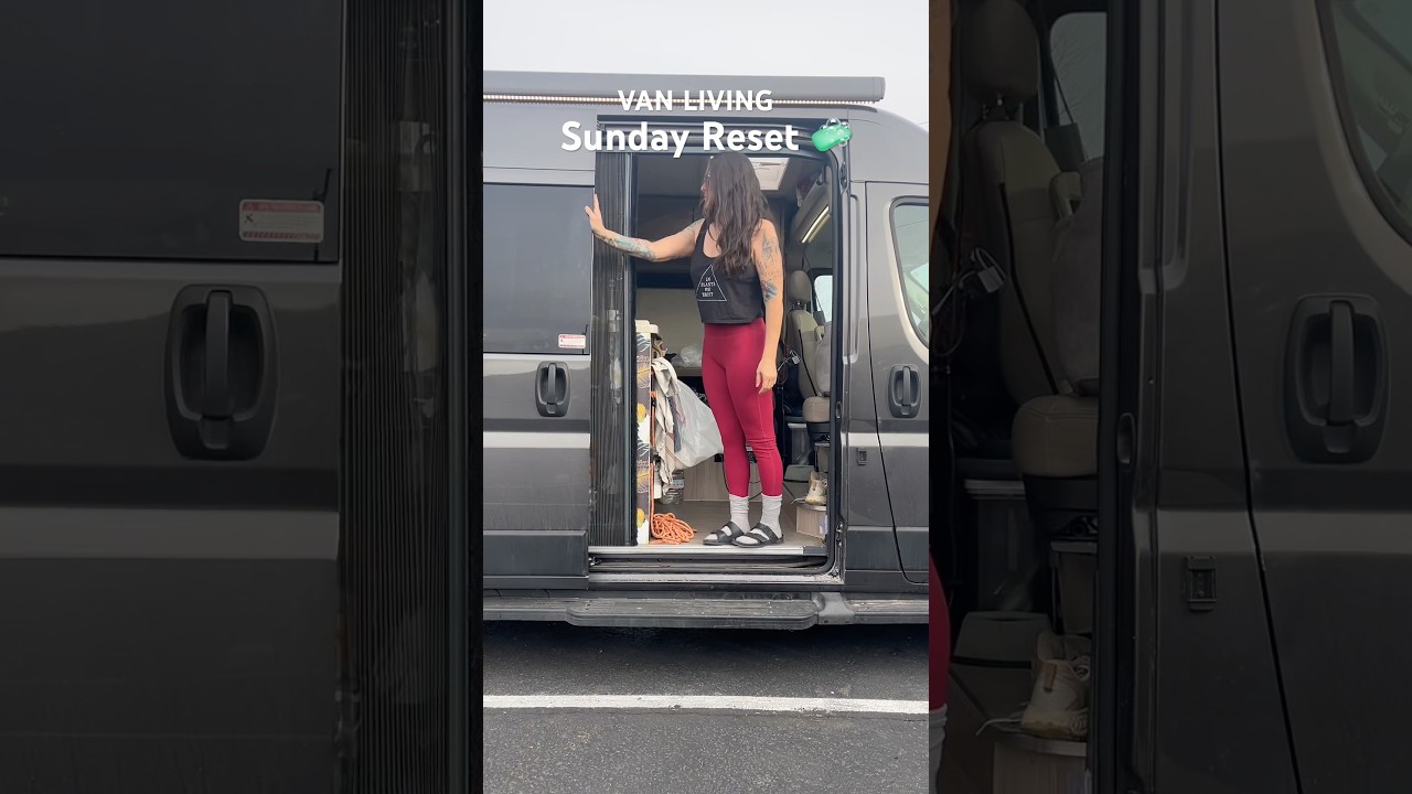 Tidying up the van #shorts #vanlife #vanliving #vanlifers #rvlife #sundayreset