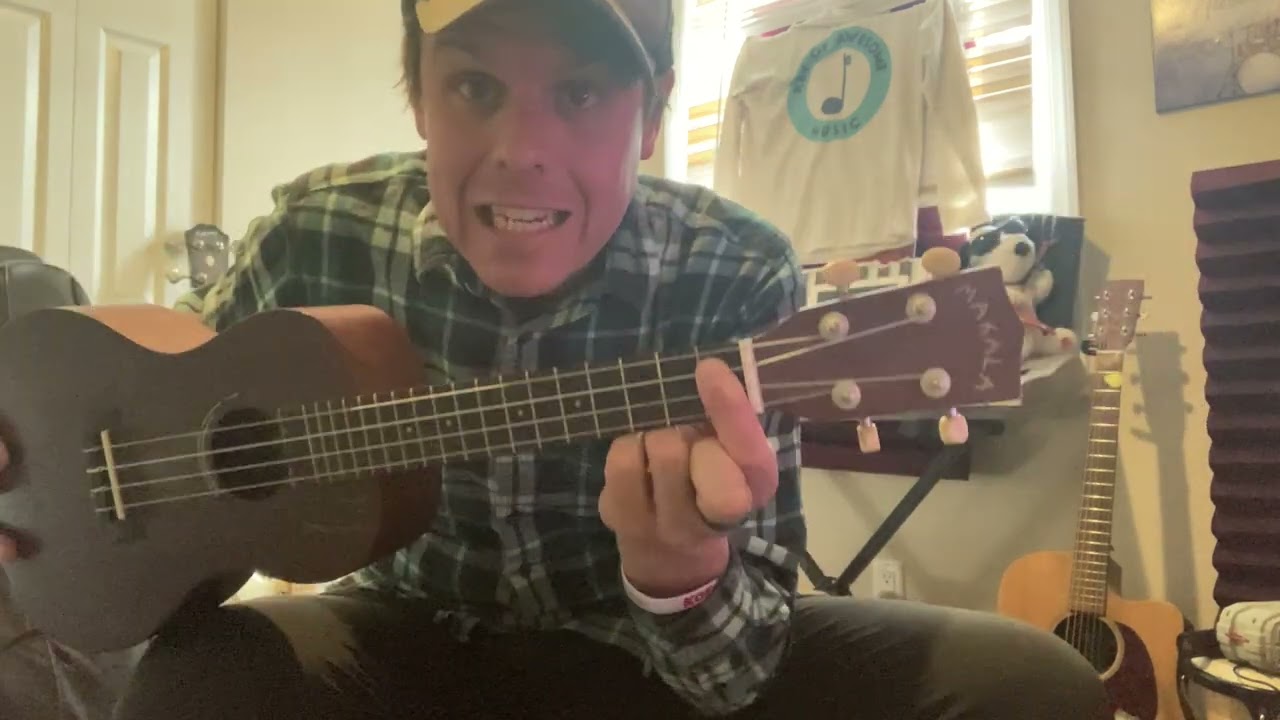 One Finger Ukulele Bar Chords (Key of Awesome Music)