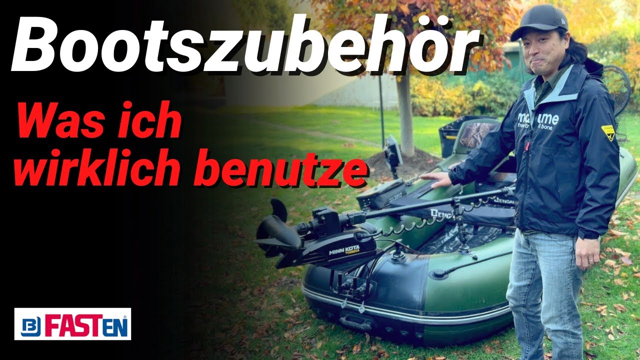 Die Ausrüstung auf meinem Schlauchboot. Einige Fasten-Teile und weiteres Zubehör.