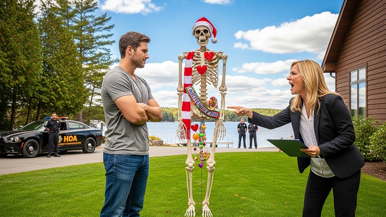 Karen Complained About My Halloween Decor, So I Left a 12-Foot Skeleton Up Year-Round!