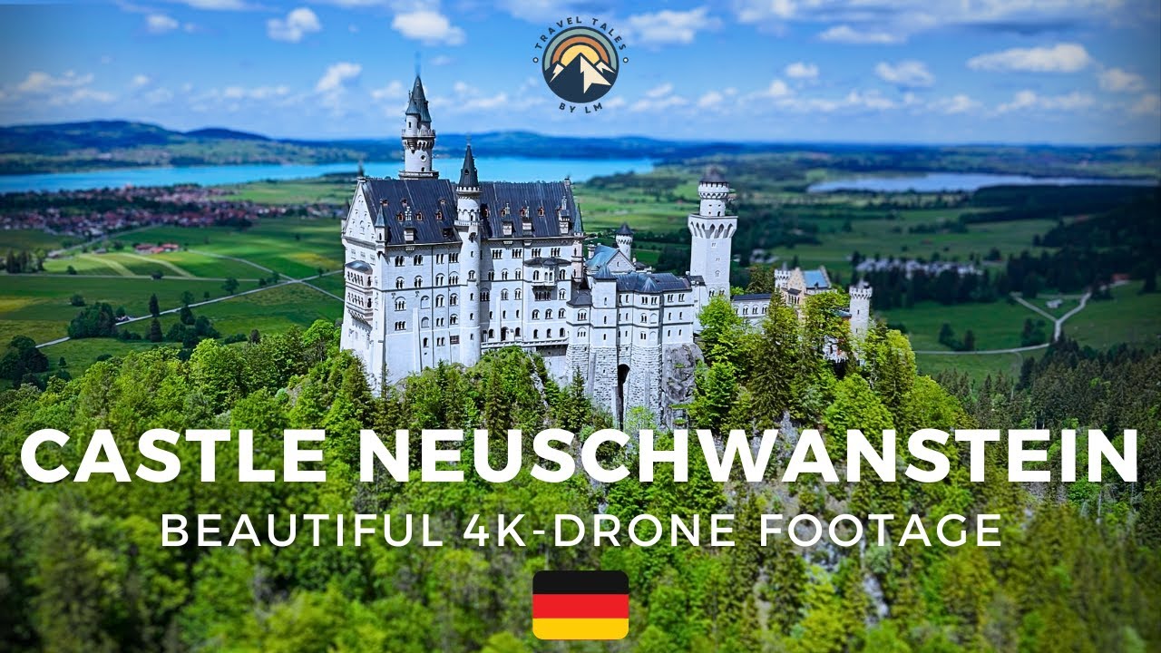 Neuschwanstein Castle Like Never Before: Stunning Drone Views in Perfect Weather | 4K