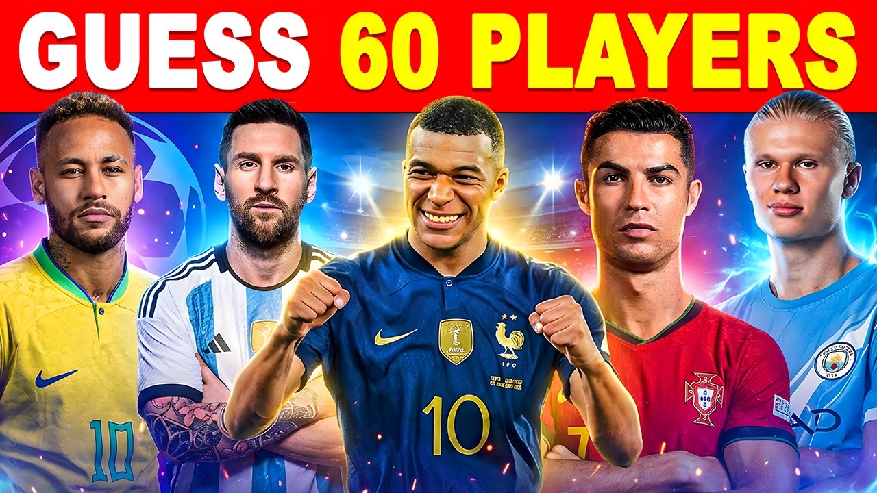 “⚽🔥🔥🔥 Can YOU Guess the Football Player in 3 Seconds!? ⏱️⚡💥 60 Superstars Challenge 🏆🌍⚽”