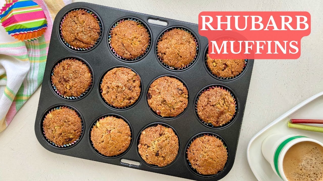 Rhubarb Muffins | SOFT & EASY Recipe