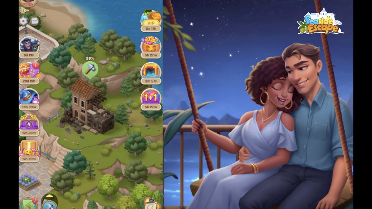 Seaside Escape |  Level  282-283   Part 347  🏝🏖   #merge
