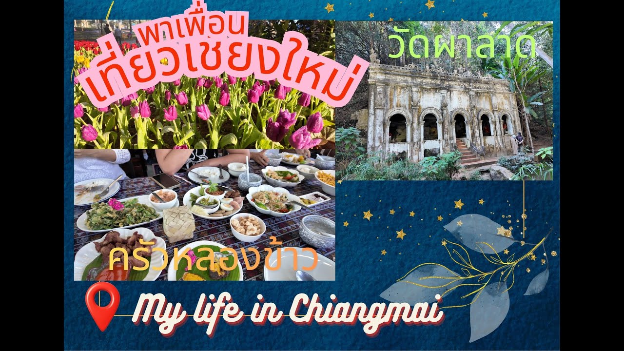 My life in Chiangmai EP 35 : พาเพื่อนเที่ยว วัดผาลาด ครัวหลองข้าว ห้ามหลาด