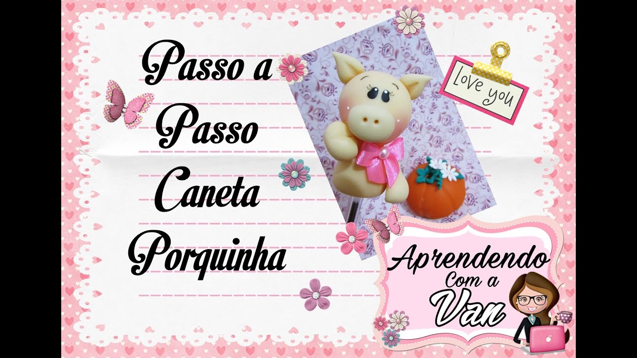 (DIY) CANETA PORQUINHA COM MOLDE MINI PETS MINI ou PP